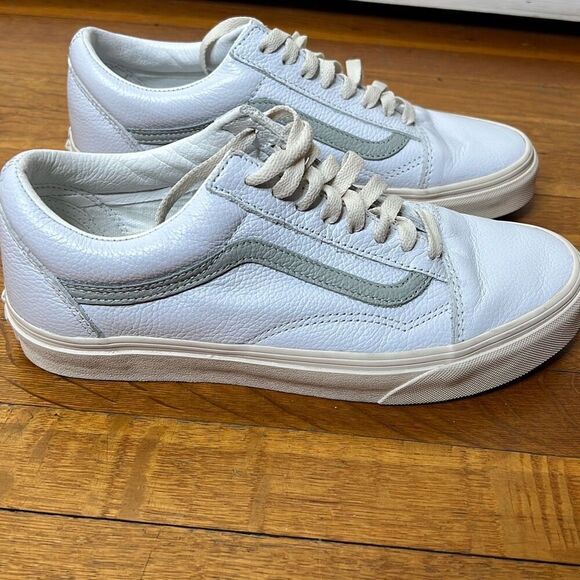 Vans Old Skool sneakers in vintage white with gray pop Size 7.5 Men 9 Women Unis - Picture 6 of 9